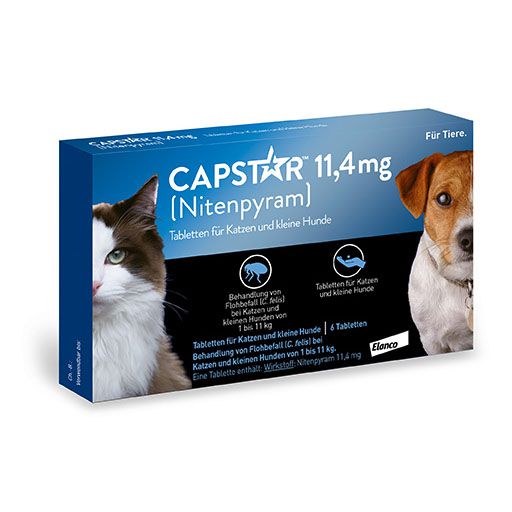 CAPSTAR 11,4 mg Tabletten f.Katzen/kleine Hunde 6 St Parasiten