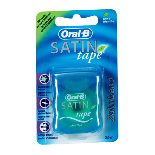 ORAL B Zahnseide SATINtape blau Blisterkarte