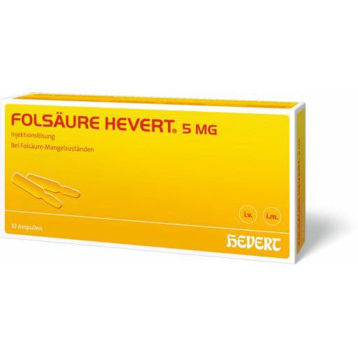 FOLSÄURE HEVERT 5 mg Ampullen