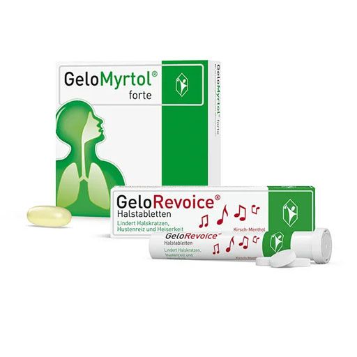 SPARSET: GELOMYRTOL forte 20 St * + GELOREVOICE Halstabletten Kirsch-Menthol Lut. -Tab.  20 St