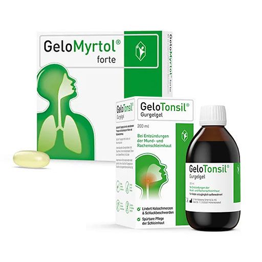 SPARSET: GELOMYRTOL forte 20 St * + GELOTONSIL Gurgelgel 200 ml