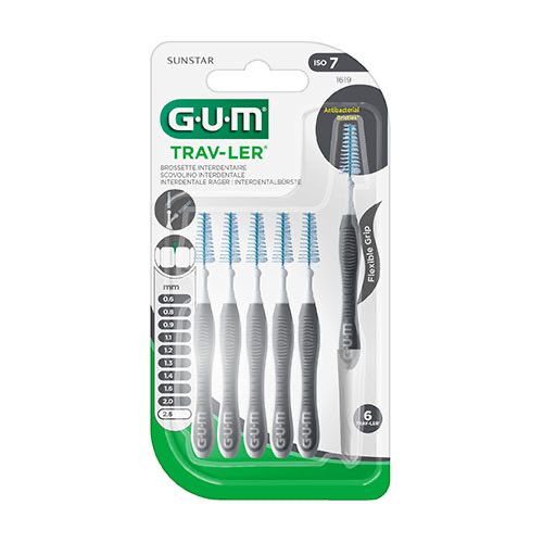 GUM TRAV-LER 2,6mm dunkelgrau Interdentalbür.