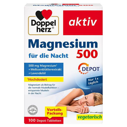 DOPPELHERZ Magnesium 500 für die Nacht Tabletten