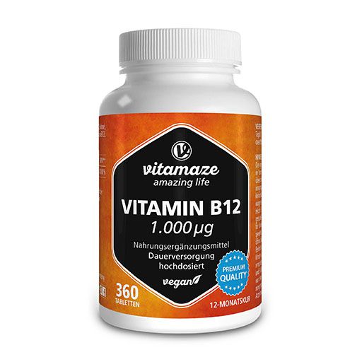 VITAMIN B12 1000 μg hochdosiert vegan Tabletten